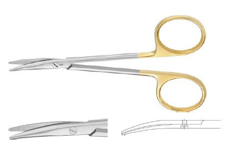 TC СТРАБІСМУС НОЖИЦІ ВИГНУТІ 115MM